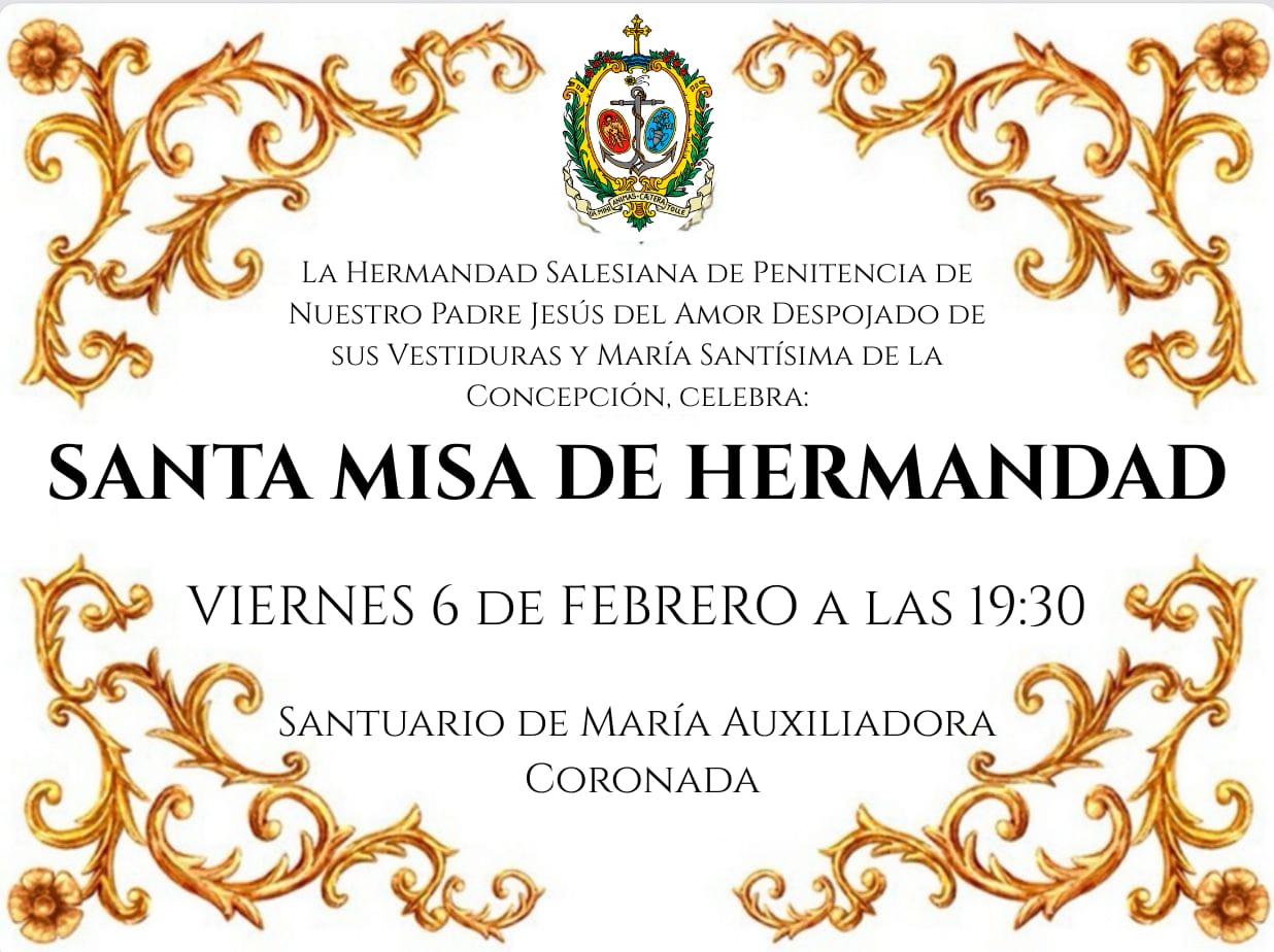 Cultos mensuales del mes de febrero
